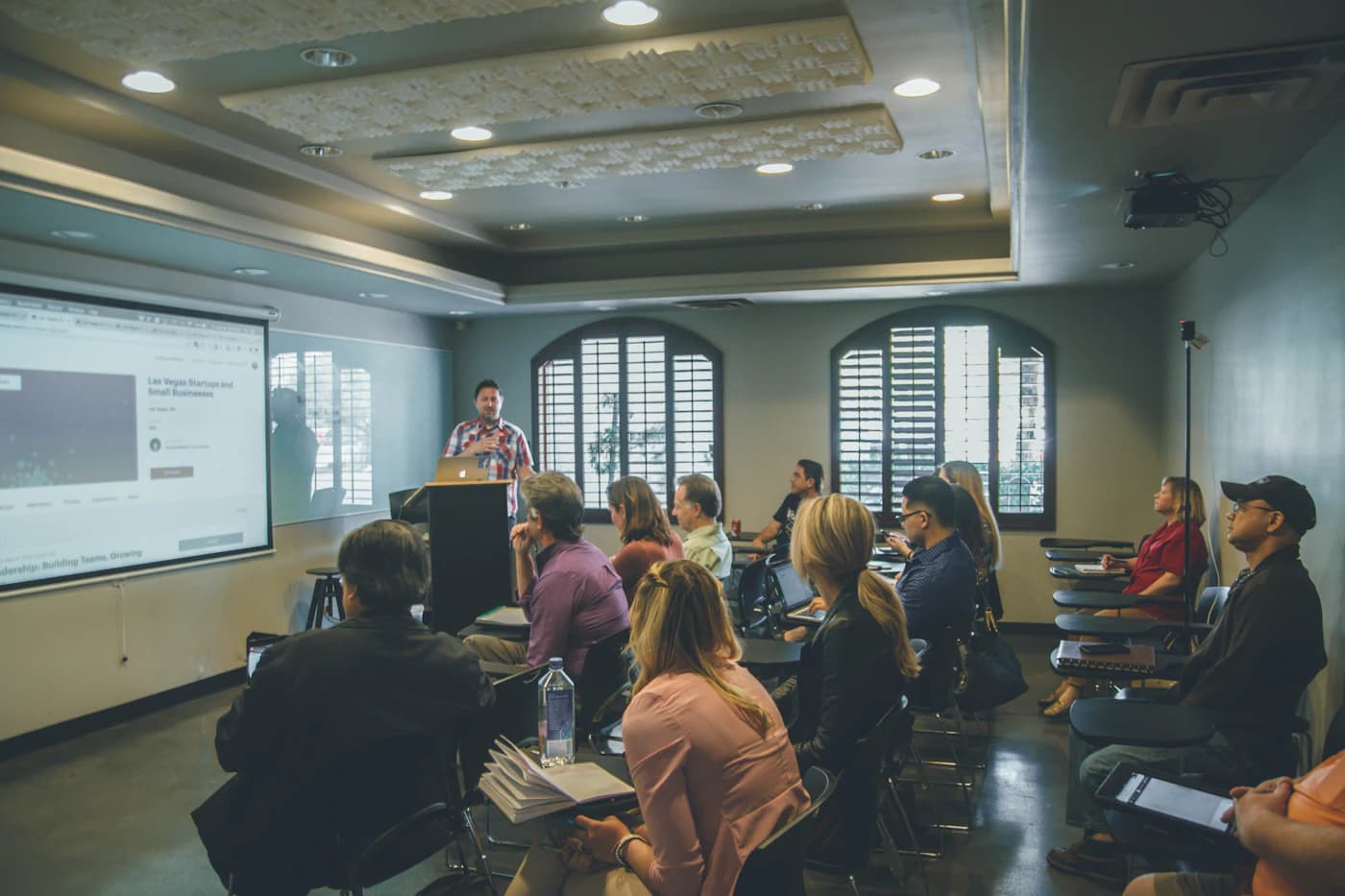 Subject matter expert presenting to a group