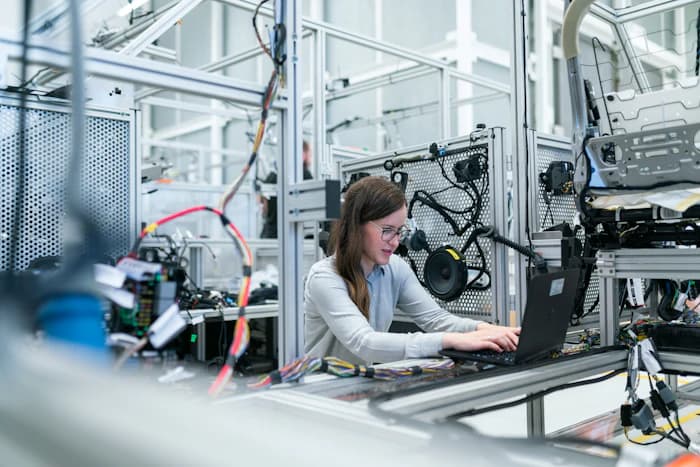 Researcher at work in a laboratory